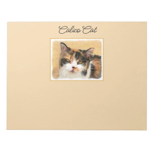 Calico Cat Painting - Cute Original Cat Art Anteckningsblock