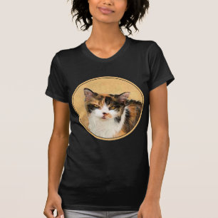 Calico Cat Painting - Cute Original Cat Art T Shirt