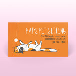 Calico Cat Pet Sitta | Funny Cat | Djurvård Visitkort<br><div class="desc">Lazy calico-katt med sträng leksak. Ett affärskort för roligt för djurvård, inklusive husdjurssalar, veterinärer, husdjursaffärer och annat. Ett affärskort för coola för kattälskare i många yrken. Den här roliga kattunge-designen är så söt att dina kunder vill behålla den på visningen och den med vänner. Besök Jenns Doodle World om du...</div>