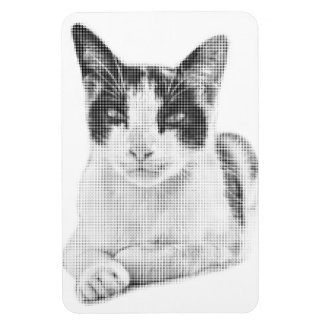 Calico Cat Retro Halftone Magnet