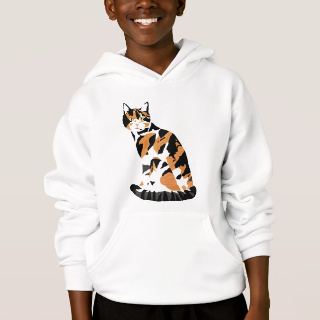 Calico cat sitta t shirt (Framsida)