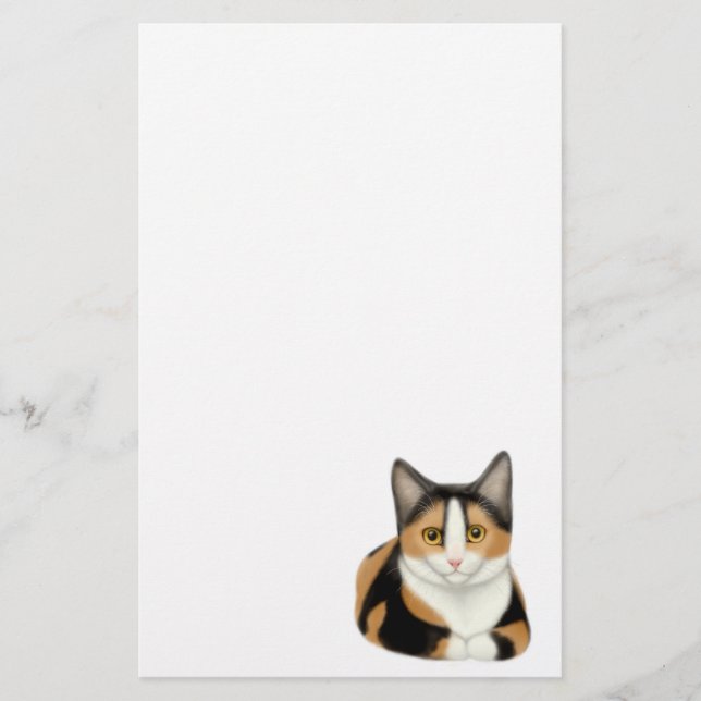 Calico Cat Stationery Brevpapper (Framsida)
