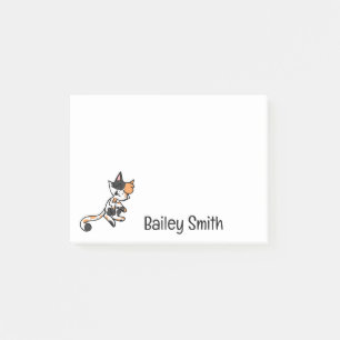 Calico Cat Tecknad Post IT-anteckningar Post-it Block