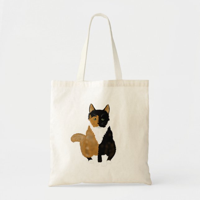 Calico Cat Tote Bag Tygkasse (Framsidan)