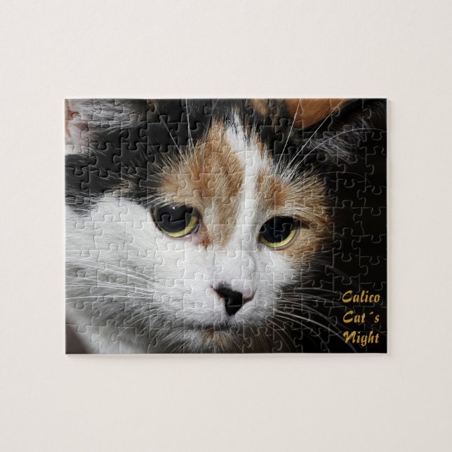 Calico Cat's Night Puzzle Pussel (Horisontell)