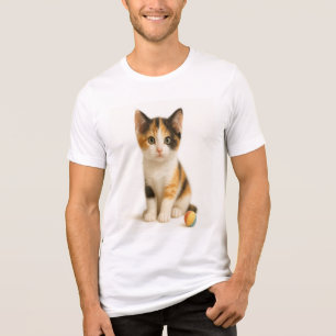 Calico Curiosity - Kitten med Färg Pop Boll T Shirt