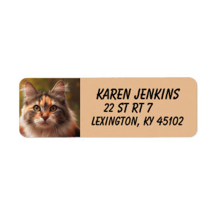 CALICO CUTE CAT-ANPASSNINGSBARNAS Returetiketter Returadress Etikett