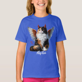 Calico Demon och Angel Cat T Shirt