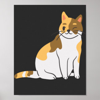 Calico Essential,Calico Porträtt,Cute Calico Cat T Poster