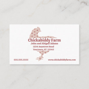 Calico Hen Egg Farm Farmer Ranch Land Visitkort