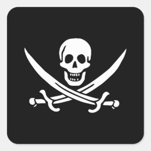 Calico Jack Fyrkantigt Klistermärke
