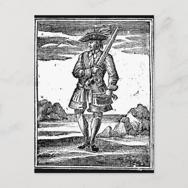 Calico Jack Rackham Vykort (Framsida)