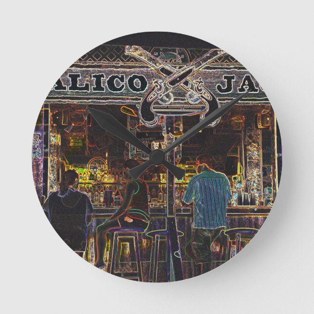 Calico-Jackarna Grand Cayman Rund Klocka (Framsida)