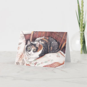 Calico Kattunge Art-gratulationskort Kort