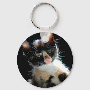 Calico Kitten Keychain Nyckelring