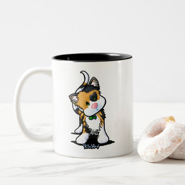 Calico Kitten KiniArt Mugg (Med munk)