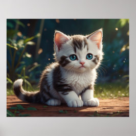 *~* Calico Sweet Kattunge AP68 5:4 Kattdjur Kitten Poster