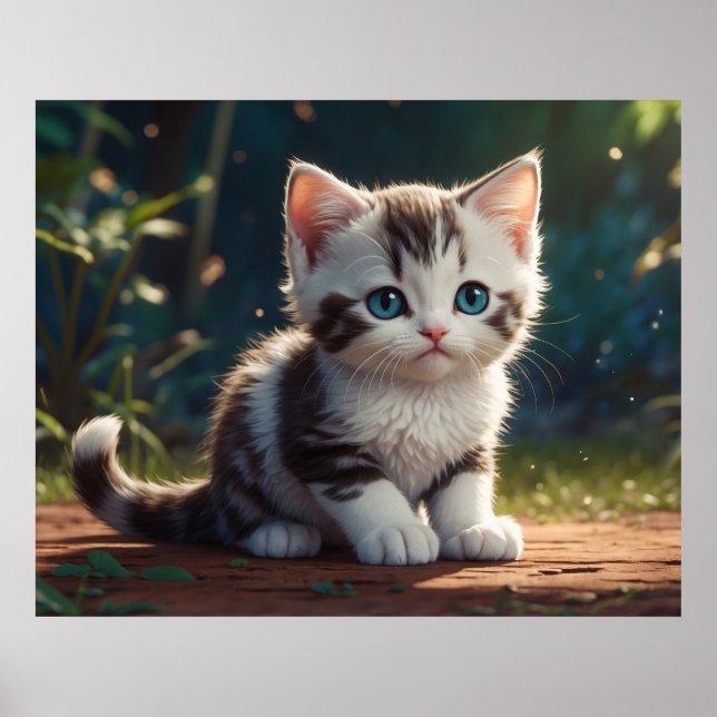 *~* Calico Sweet Kattunge AP68 5:4 Kattdjur Kitten Poster (Framsidan)