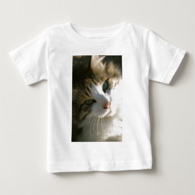 Calico Tiger Cat Tee Shirt (Framsida)