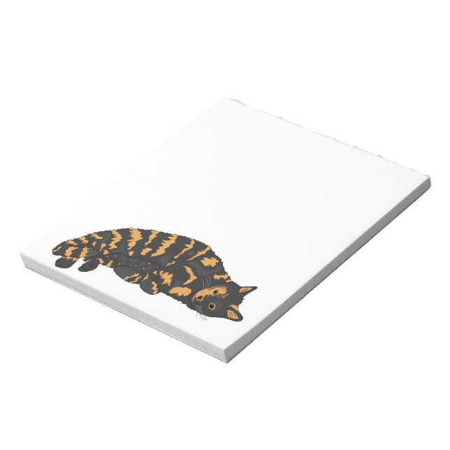 CALICO TORTIE CAT NOTE PAD ANTECKNINGSBLOCK (Roterad)