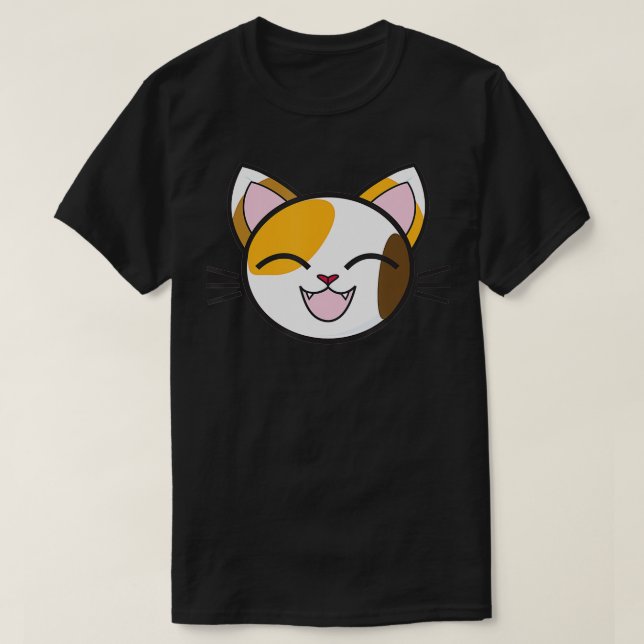 Calicoccat - Cute with a calico cat T Shirt (Design framsida)
