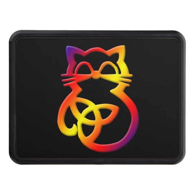 Calicograent Trinity Knot Celtic Cat Dragkroksskydd (Framsidan)