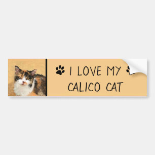 Calicot-målning - Cute Original Cat Art Bildekal