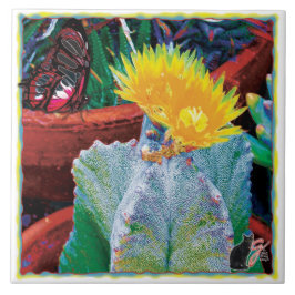 Caliente Cactus Ceramic Tile Kakelplatta