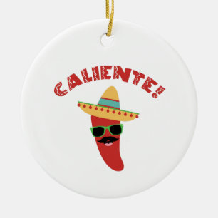 Caliente peppar julgransprydnad keramik