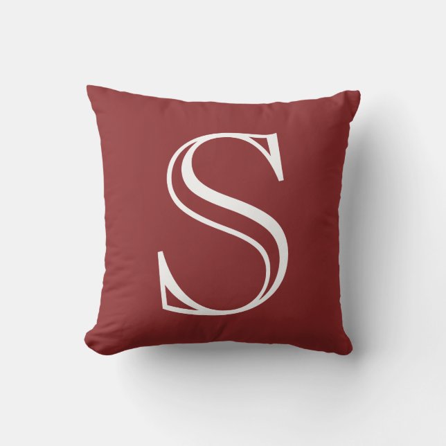 Caliente Red Anpassningsbar Initial Kudde (Framsida)
