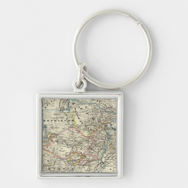 Califens imperium på sin största plats - Öster Fyrkantig Silverfärgad Nyckelring (Framsidan)