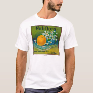 Califlora orange LabelRiverside, CA Tee Shirt