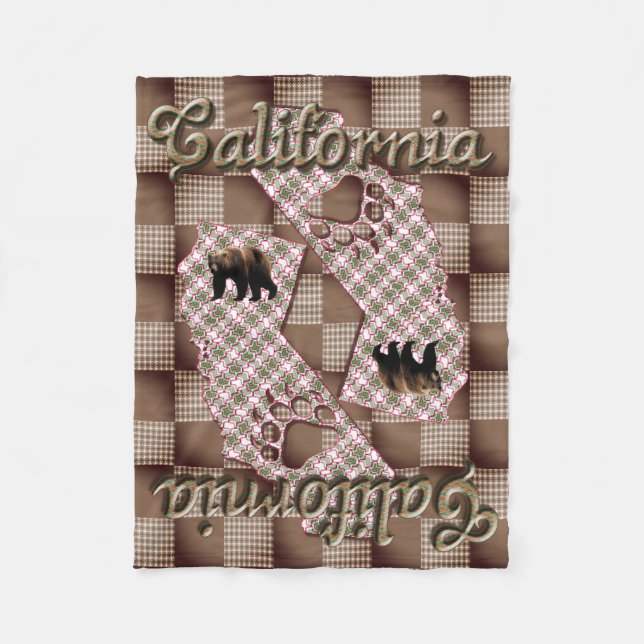 California2025-liten Fleecefilt (Framsidan)