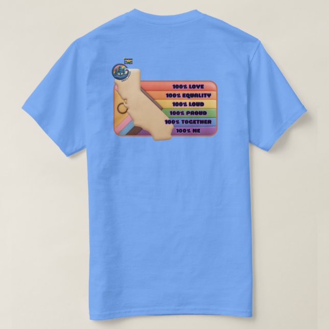 California 100% Kärlek 100% Jämlikhet Pride Tröja (Design baksida)