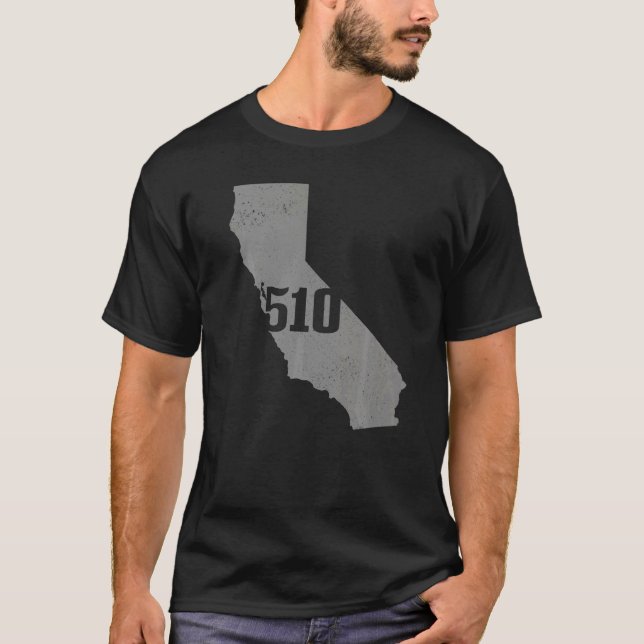 California 510 Area Code Richmond Oakland State Mo T Shirt (Framsida)