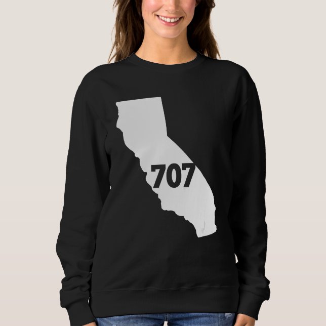 California 707 Area Code T Shirt (Framsida)