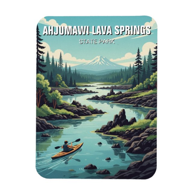 California Ahjumawi Lava Springs State Park Resa Magnet (Vertikal)