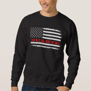 California Amerikansk Flagga Duarte USA Patriotisk Lång Ärmad Tröja