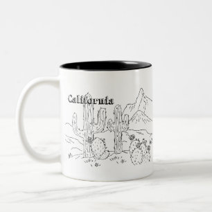 California Art Mojave National Preserve Photos Des Två-Tonad Mugg