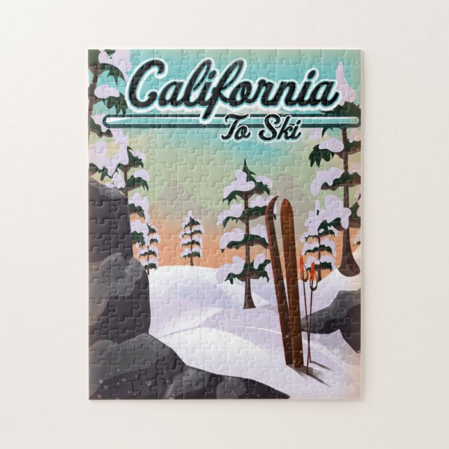 California att åka skidor pussel (Vertikal)