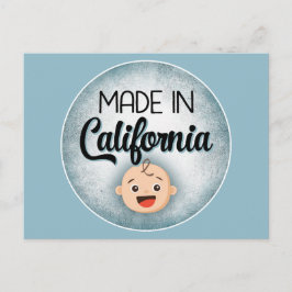 California Baby Funny Blue New Boy-vykort Vykort