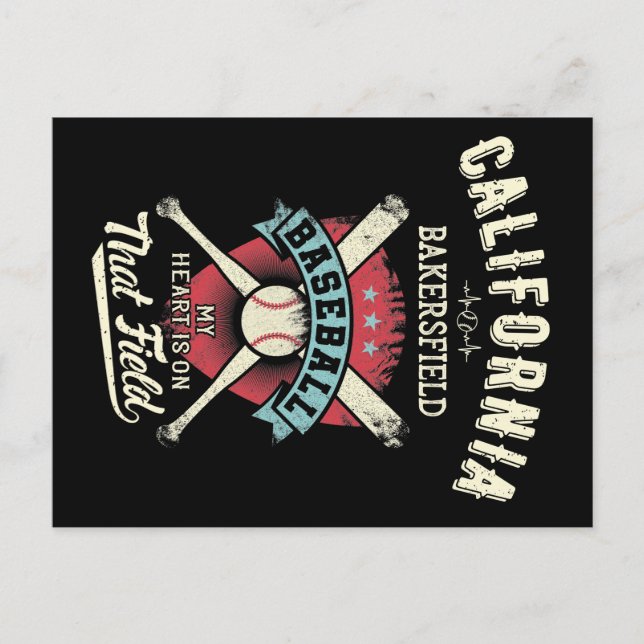 California Bakersfield Baseball Vykort (Framsida)