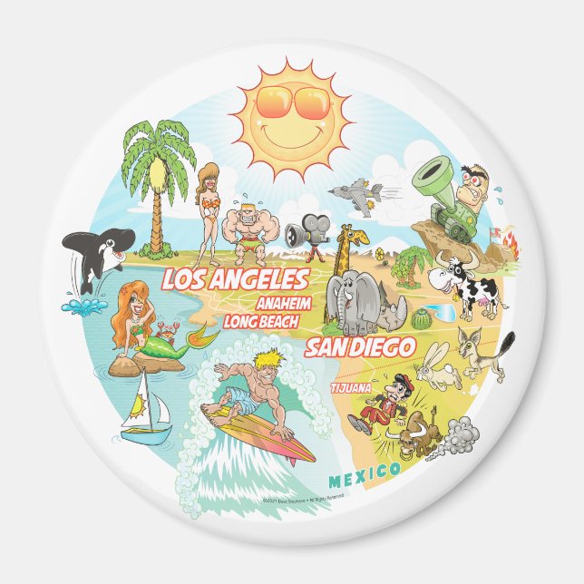 California Beach Life Magnet (Framsidan)