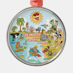 California Beach Life Ornament