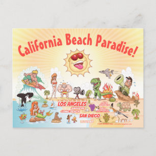 California Beach Paradise Vykort
