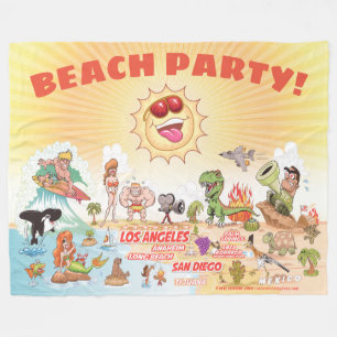 California Beach Party Fleecefilt