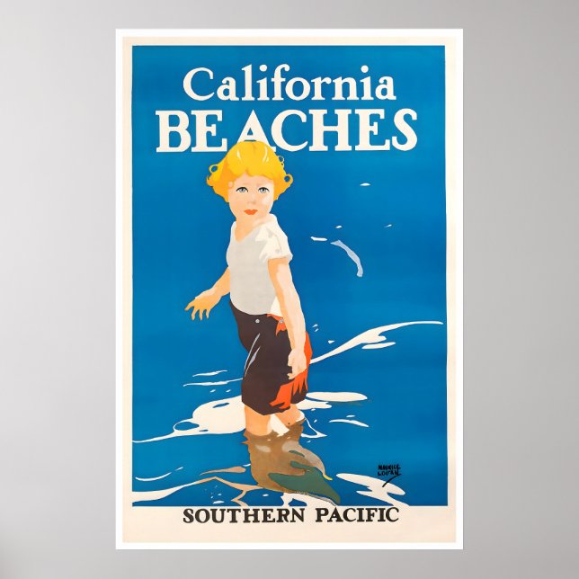California Beach Poster Södra Stilla Havet (Framsidan)