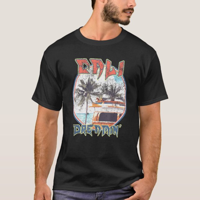 California Beach Rocker Surfa T Shirt (Framsida)