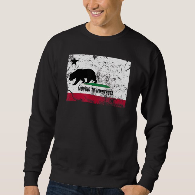 California Bear är Flytta till Minnesota Walking A Lång Ärmad Tröja (Framsida)