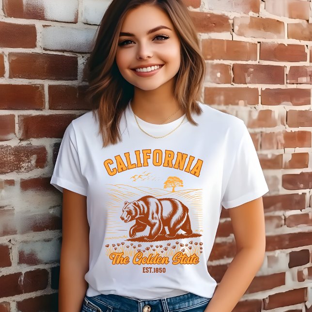 California Bear Art – Golden State  T Shirt (Skapare uppladdad)